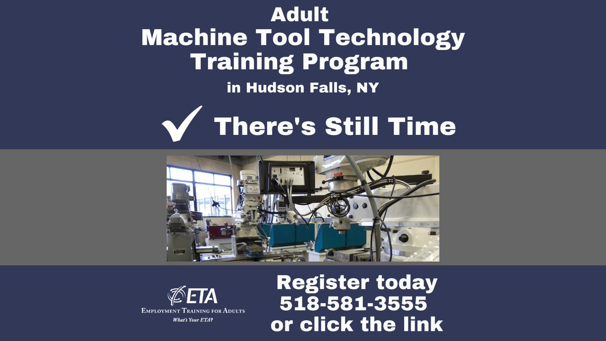 BocesEta's tweet image. Still time to register!! The Machine Tool Technology Training program begins soon. 
etaprogram.org/apps/pages/Mac…
.
#machinetooltechnology #futuretoolmaker #machinist
#Friday #ETA #WhatsYourETA #WSWHEBOCES✅