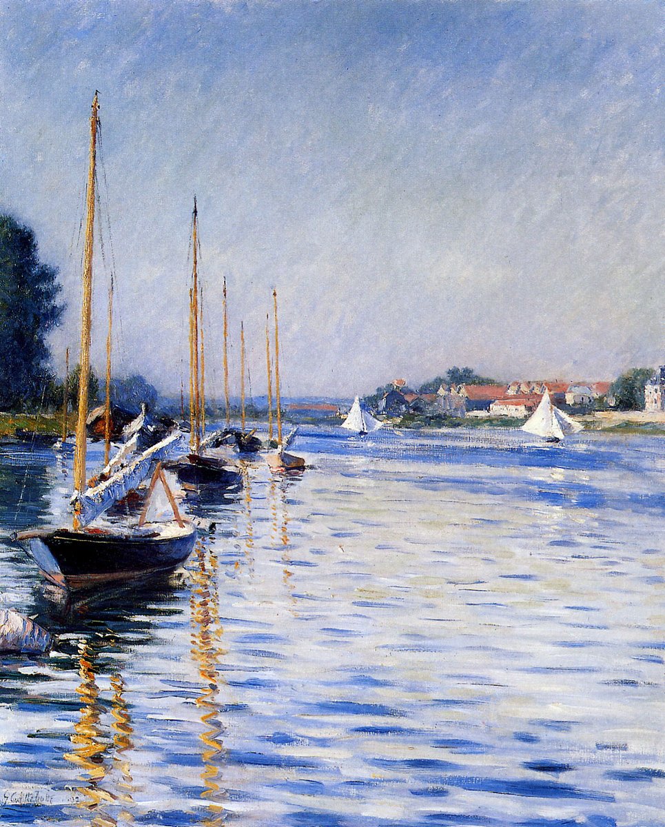 Boats on the Seine, 1892 #impressionism #gustavecaillebotte