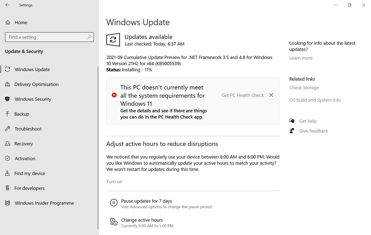 ghacks's tweet photo. What does "This PC doesn't currently meet all the system requirements for Windows 11" mean? #windows11 #pchealthcheck #windowsupdate

https://t.co/HYQ30Ac5qf https://t.co/kM5cJTvo0i