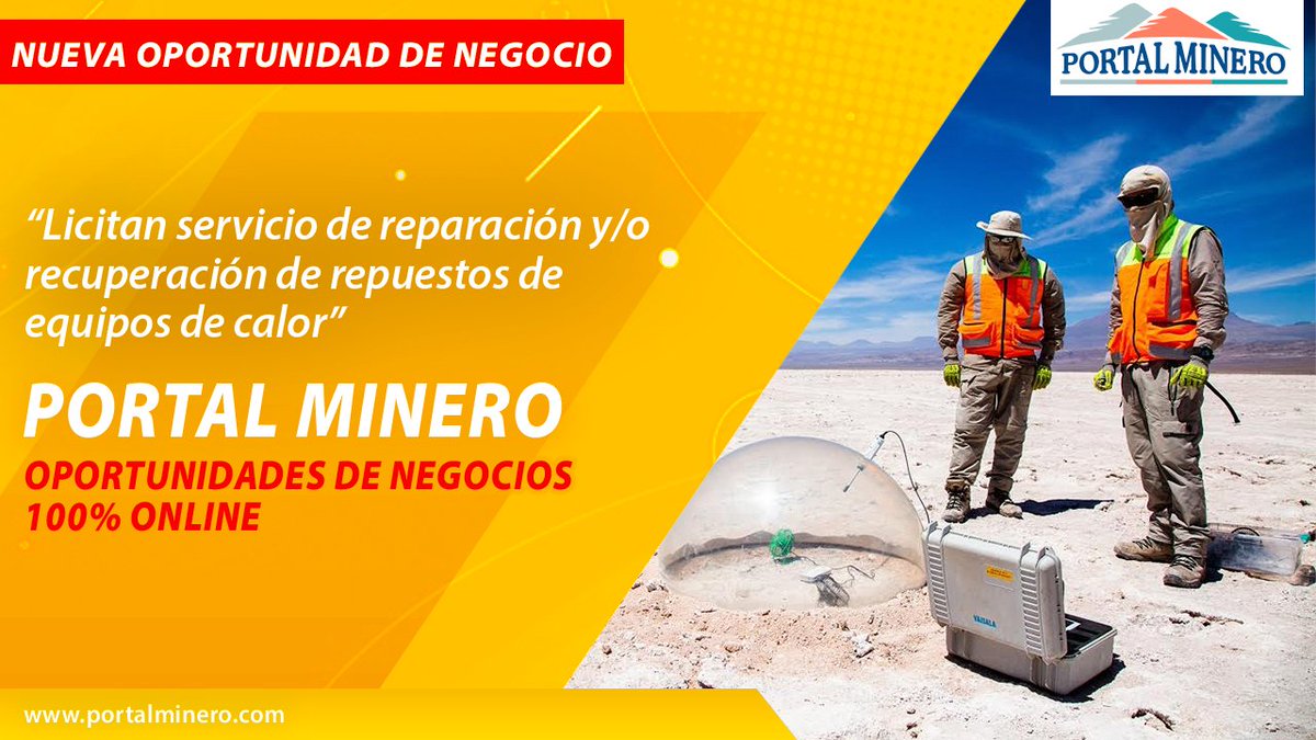 Portal_Minero's tweet photo. Conoce esta y otras oportunidades de negocios acá: https://t.co/ezGpDRKFmi https://t.co/DpDsne6Mzr