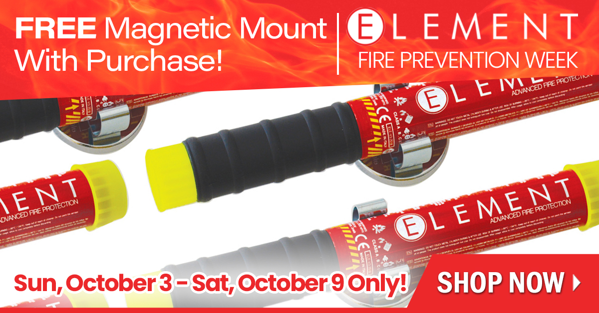 Keep your ride and loved ones safe with #ElementFireExtinguisher

Follow us for more fire prevention tips! 

Click Here: bit.ly/3FjKIPG