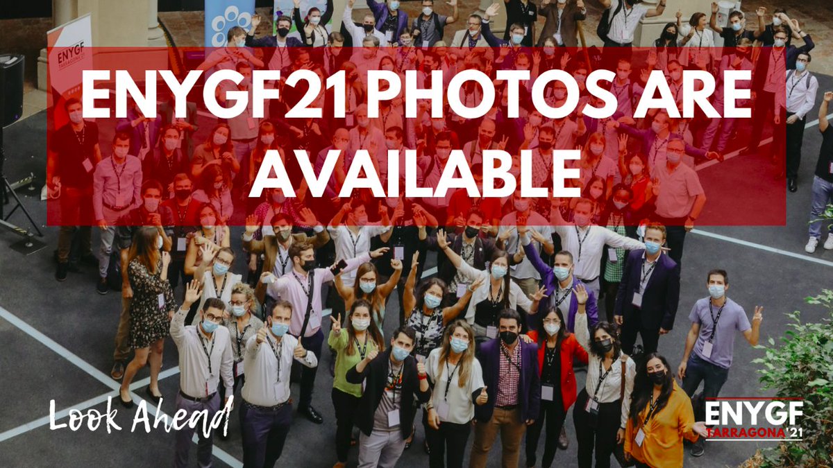 🎉 Photos of #ENYGF21 congress are available!! 🎊

You should have recive a email with a link to a drive folder 📷, if isn't your case, please contact us.

Now you can look backwards, but never forget to look #LookAhead.