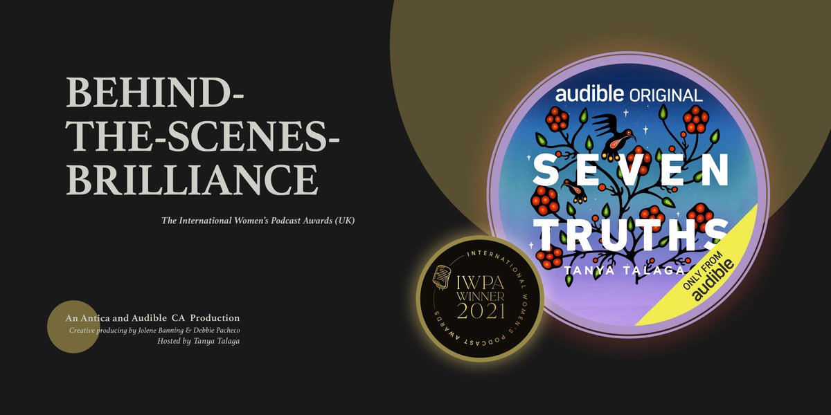 “Behind-The-Scenes-Brilliance” (Winner), “7 Truths with Tanya Talaga” hosted by <a href="/tanyatalaga/">Tanya Talaga</a>, with producing by <a href="/jolenebanning/">Jolene Banning</a> and <a href="/debbiepacheco/">Debbie Pacheco</a>.