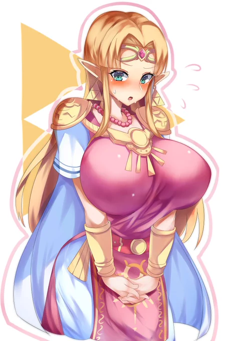 スマブラ待機民によるSPゼルダの乳揉みイラスト 