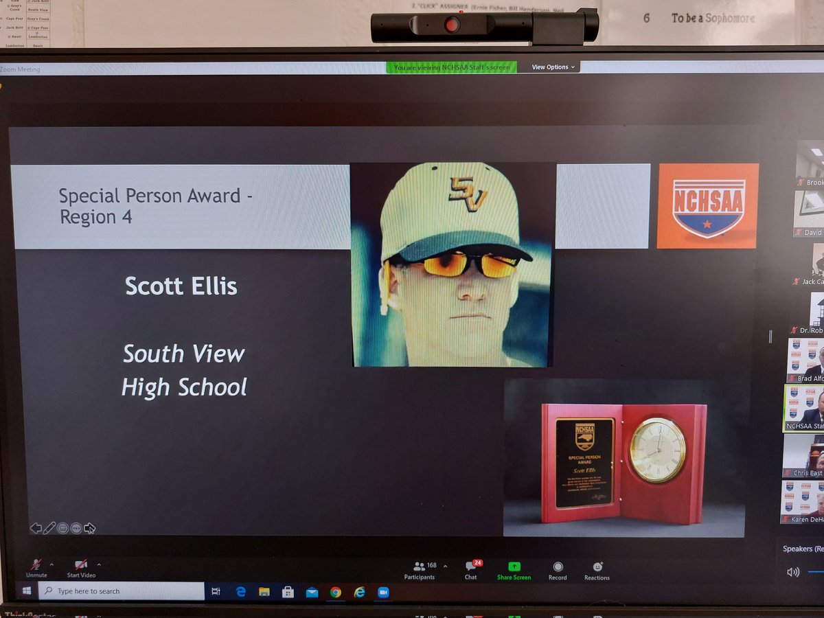Congratulations to our very own Coach Ellis! Today, he was awarded the Special Person Award from the NCHSAA for making the baseball field available (at the last minute) for the state championship! GO TIGERS! <a href="/fungohitter8/">Fungohitter8</a>