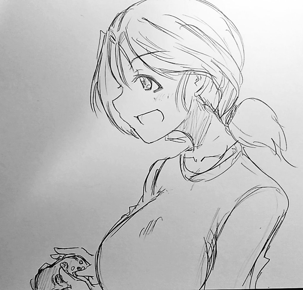 ぴよたんと週末は徹夜でゲームやりたいという落書き。 