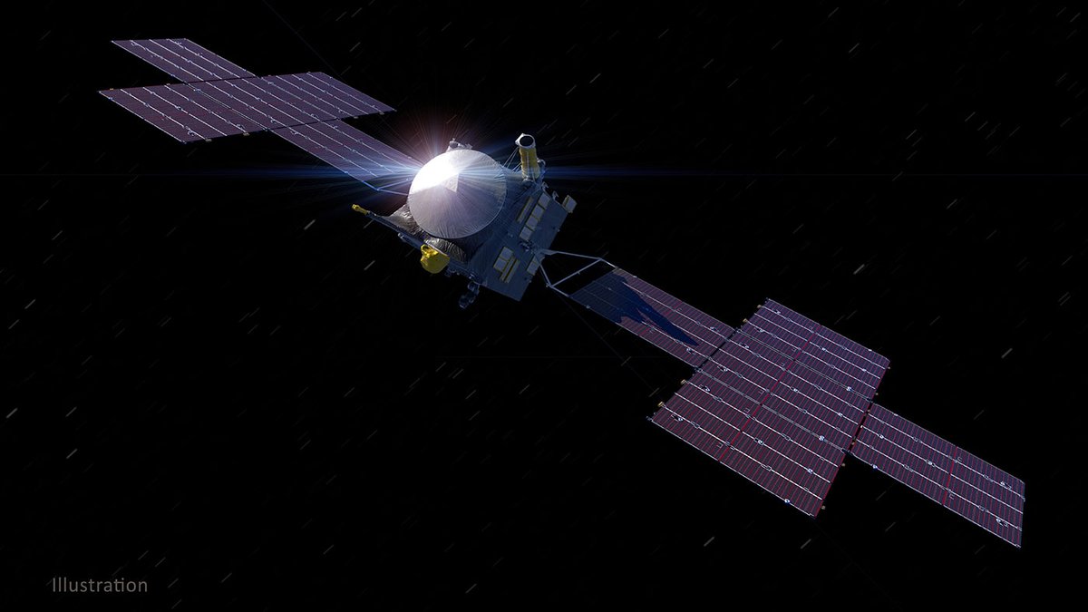 Space360HQ's tweet photo. NASA’s Psyche mission will mark the first time we've set out to explore an asteroid richer in metal than rock or ice. The 173-mile-wide asteroid could be the exposed core of an early planet. Or it could be something else. There's so much to learn ➡️ https://t.co/a8WRrHZVYI https://t.co/NSNVnAgGzB