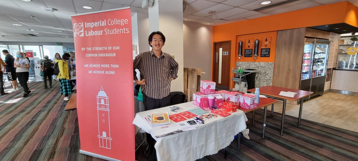 ICLabour's tweet image. Imperial's Freshers Fair 2021 colourised @LDNYoungLabour