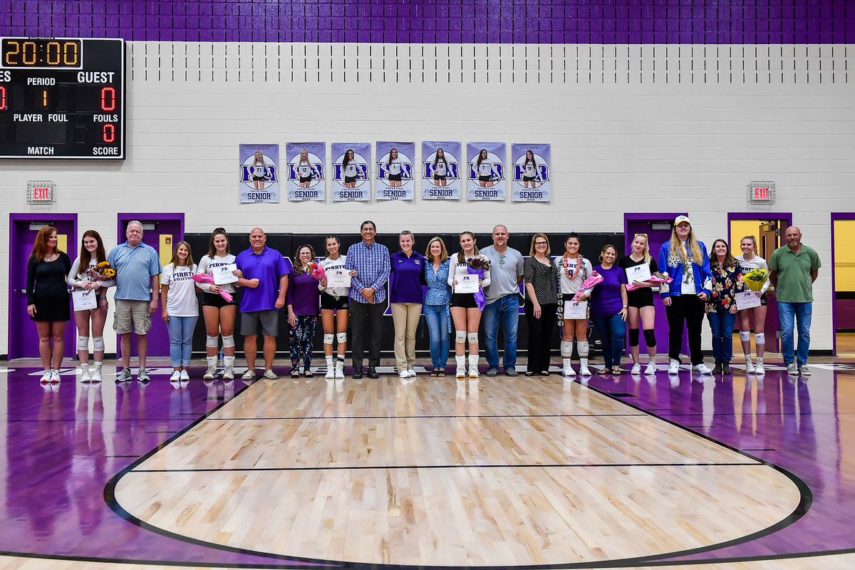 Being “Coach Welch” is one of my favorite things to be 💕💜 #SeniorNight #DigPink @PorterRidgeHSNC @prhs_athletics thanks to @PR_SportsPhotos for the pictures! 🙌🏻☠️