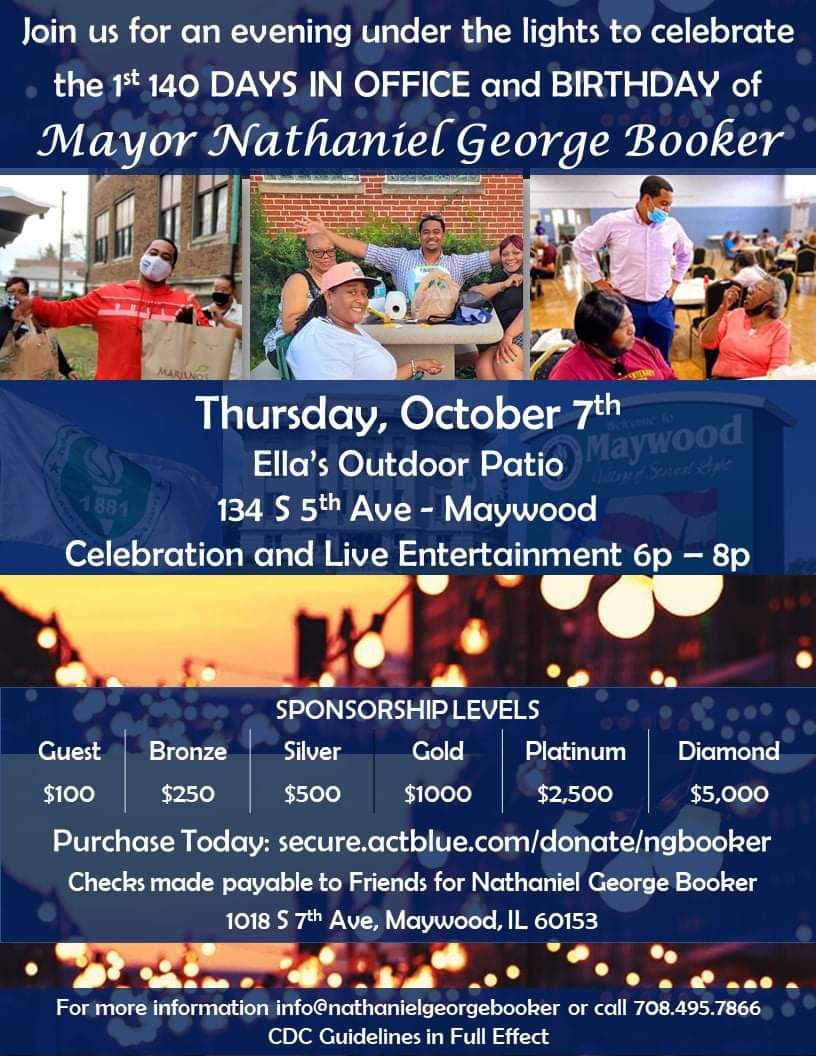 Looking forward to seeing all supporters Thursday, October 7th <a href="/6pm/">Follow us @Shop6pm!</a>

secure.actblue.com/donate/ngbooker

#MAYWOODTOGETHER