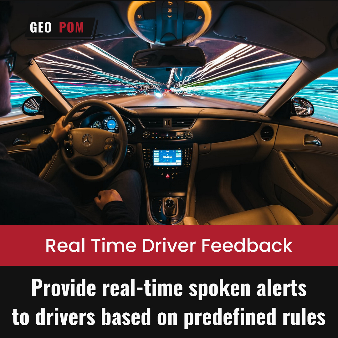 Immediate in-vehicle driver feedback

Take control of your driver coaching, with real-time spoken alerts.

#drivercoaching #driverfeedback #gpstracking #gpstrackingsystem #driversafety
