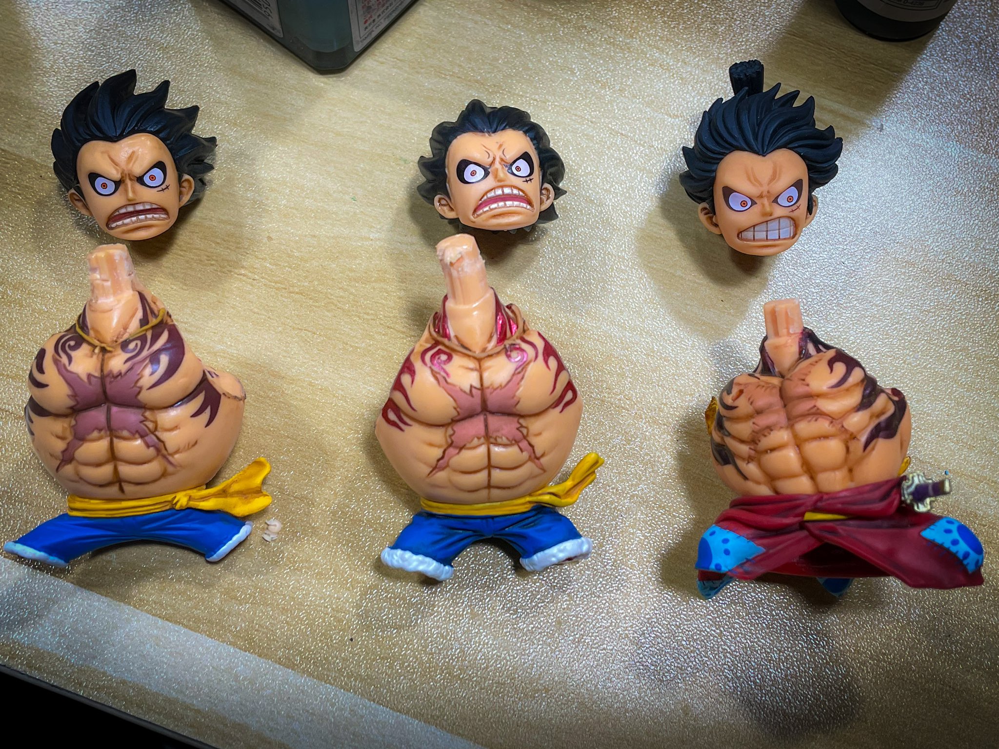 Kumakionepiece 製作委托中 本週製作中 Luffy ギア4ルフィ ギア4 ルフィ Gearfourthluffy Gearfourth Repaint リペイント Figure フィギュア 筆塗り フィギュア愛でる部 今週のワンピ Weareone Onepiece100 ワンピース Onepieceスタンプ