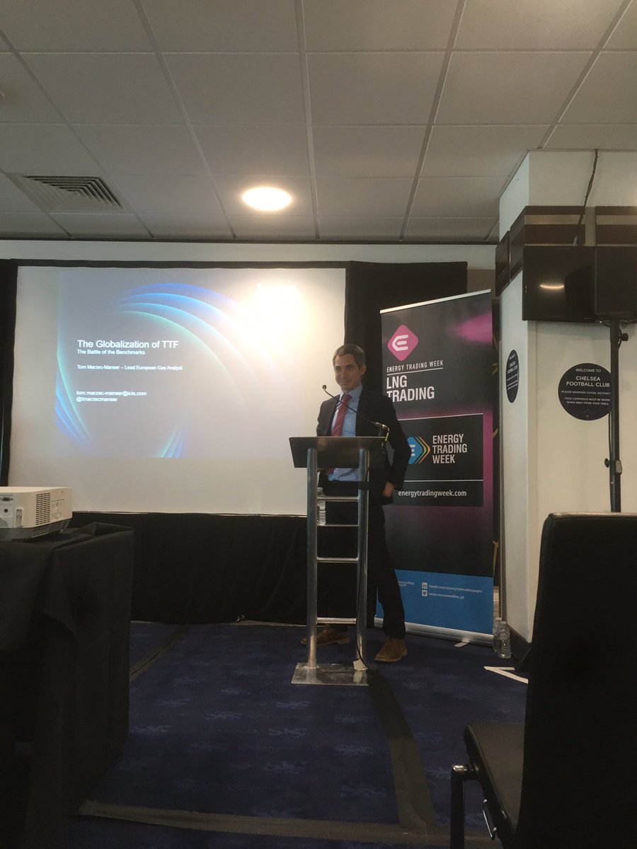 Global_LNG's tweet photo. Next up : Tom Marzec-Manser to argue that TTF is the true global benchmark! #battleofthebenchmarks #energytradingweek #ttf #lng @Commodities_Ppl @icislng https://t.co/sgjXm3rUgP