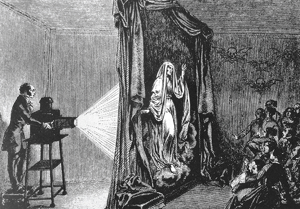 RealPreCinema's tweet photo. Subjects were of the black magic or necromancy categories; ghosts, spirits, dead relatives or personalities & sometimes politicians. Techniques included the use of smoke; two or more #magiclanterns; rear projection; hidden projection; projection on glass, & on mirrors. https://t.co/DmfCEfLZH2