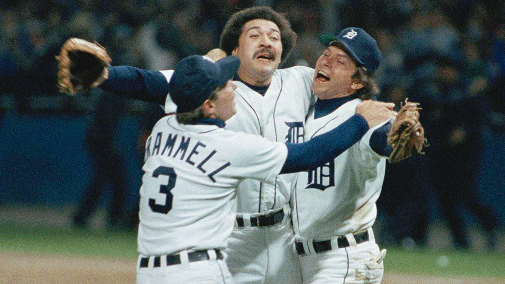 TigersHistory's tweet photo. #OTD in 1984 the #Tigers sweep the ALCS over Kansas City to win the pennant 

https://t.co/OUCIMzeC6U https://t.co/0LN46mF6II