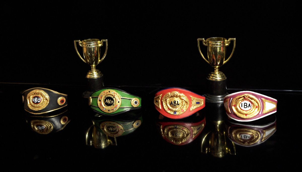 animal_boxing's tweet photo. There are four belts in the league, AKO, ABL, IBA, UB0. The AKO belt is currently held by Morgan Rock (tiger), while the ABL belt is held by Reginald Personaval (lion). The IBA and UBO belts are currently vacant and will soon be contested.

#boxing #championships #boxingbelts https://t.co/PGJhTmco3N