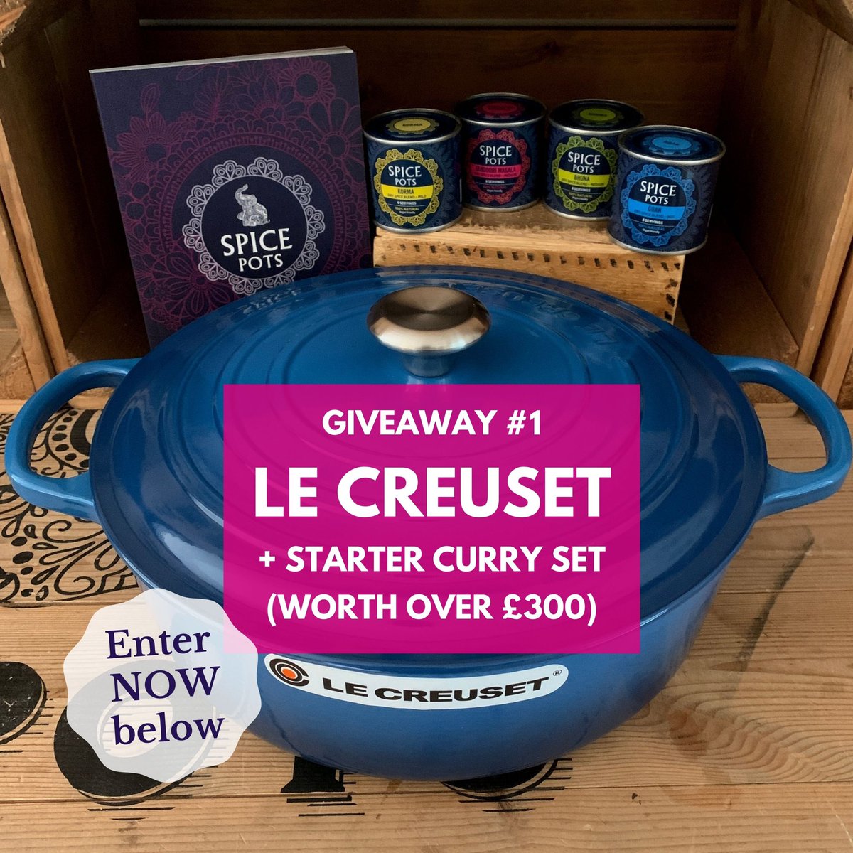 NATIONAL CURRY WEEK GIVEAWAY 🌟
We’re giving one lucky person the chance to win the ultimate gift. A beautiful brand new Le Creuset 30cm Cast Iron Pot, along with a Starter Curry Curry Kit 💥
Head to the link to enter:
spicepots.com/pages/le-creus…

#NationalCurryWeek #giveaway