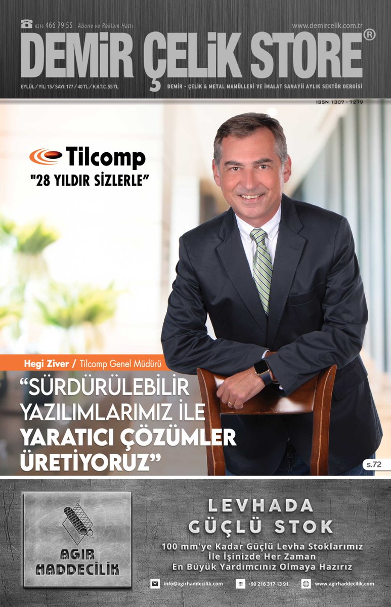 Genel Müdürümüzün Sürdürülebilir Yazılım Röportajı
#çelik #boru #sac #sıcaksac #soguksac #kaynaklıboru #yassmamul #yassıçelik #uzunmamul #levhasac #HRC #galvanizli #silisli 
#servismerkezi #sanayi #hadde #yazilim #tilcomp #bilgisayar 
demircelikstore.com/edergi/177/#p=1