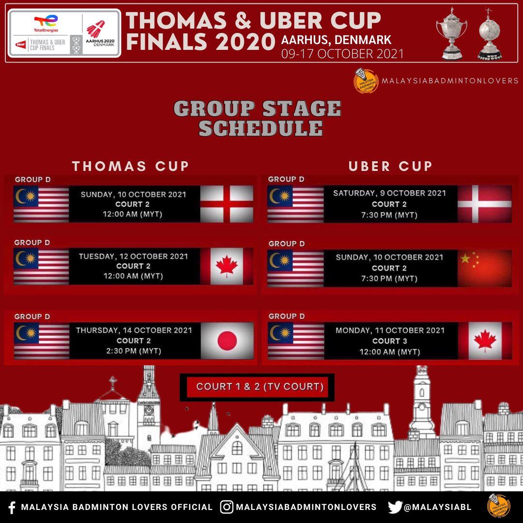 Schedule badminton thomas cup 2022 Thomas