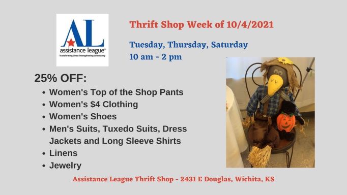 Lots of fun🎃🍁#SeasonalItems on display at #ALWichitaThriftShop this week. #ShopandSupport our programs for children and families.