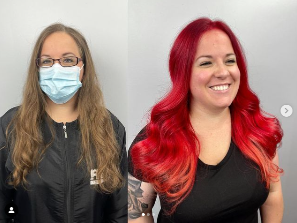 MyRockItStudio's tweet photo. Transformation alert 🚨
Wow she’s like glowing!
Pre lightened with @oligopro blacklight cream lightener of course adding @olaplex into the mix. Pre toned with @oligopro Calura gloss and then over glazed with @matrix socult
Finished with @olaplex 4in1 and 6&amp;7 https://t.co/yJPiwd2np3