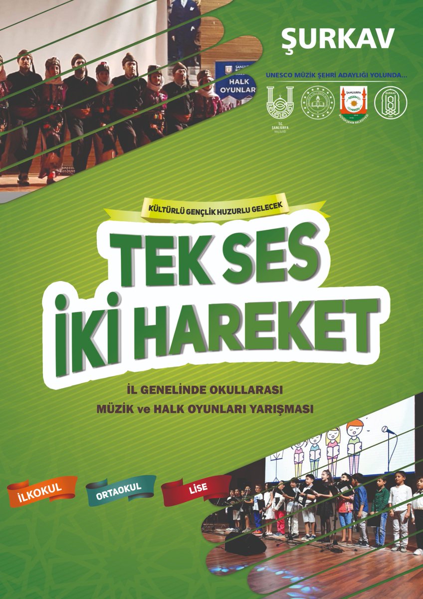 ŞURKAV, Büyükşehir Belediyesi Konservatuar Şube Müdürlüğü ve Müdürlüğümüzce İlkokul, Ortaokul ve Liseler arası düzenlenecek olan "Tek Ses İki Hareket" projesi çalışmaları okullarımızda başladı.