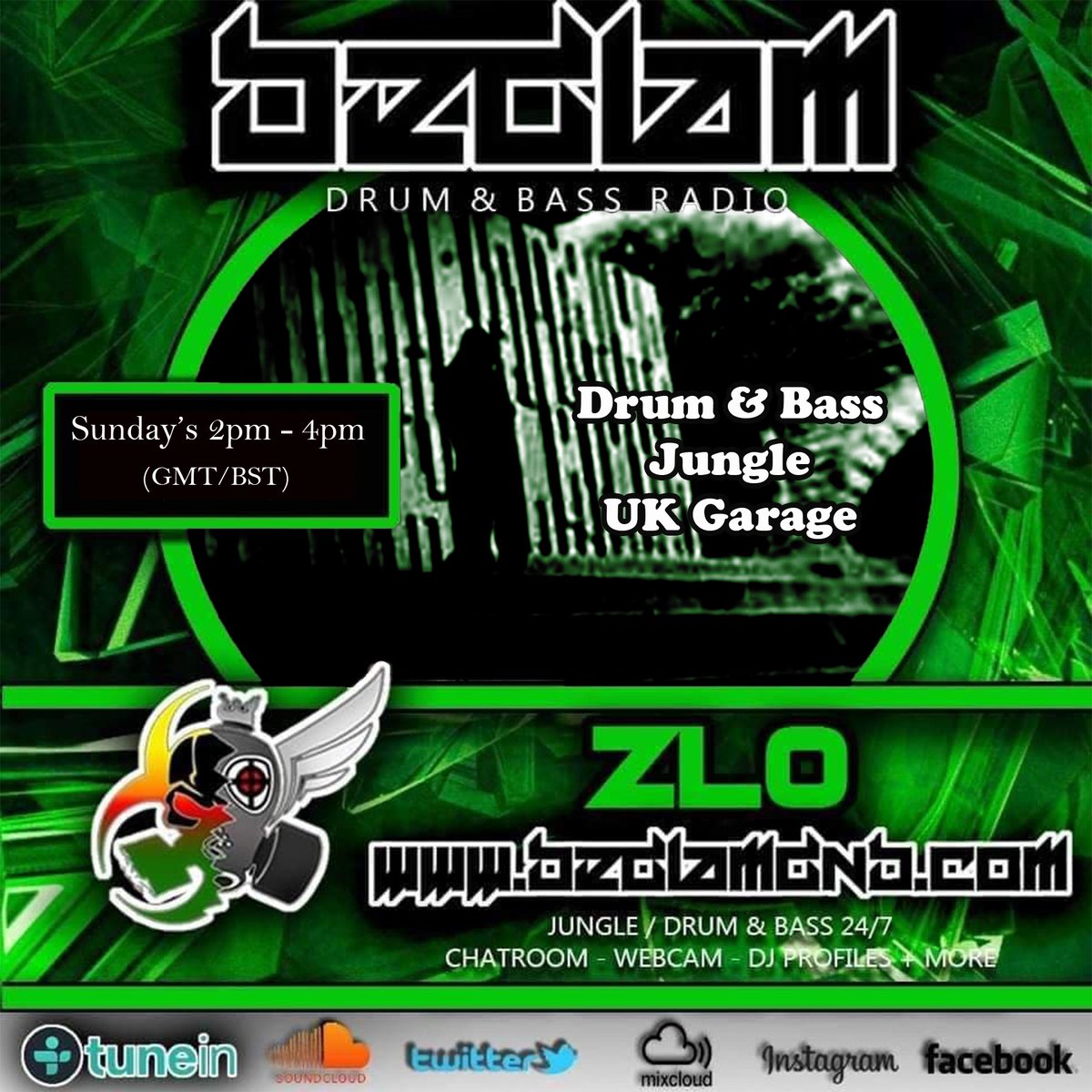 From this Sunday ill be changing my set times, catch me 14:00 till 16:00 [GMT/BST]
<a href="/BedlamDnB/">Bedlam</a> #bedlamdnbRadio #Zlo #dnb #Jungle #UKGarage
