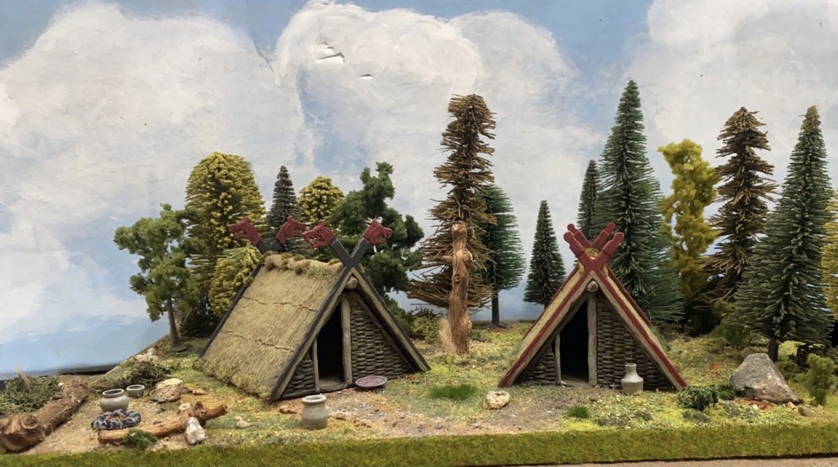 RenedraLimited's tweet photo. New release for Salute 2021 

-£5 per Viking house.
-Pots, campfire and two beds are included.

Many thanks to Mike Anderson for painting the houses.

Trees and other scenery shown not included. https://t.co/z326FrMHfa