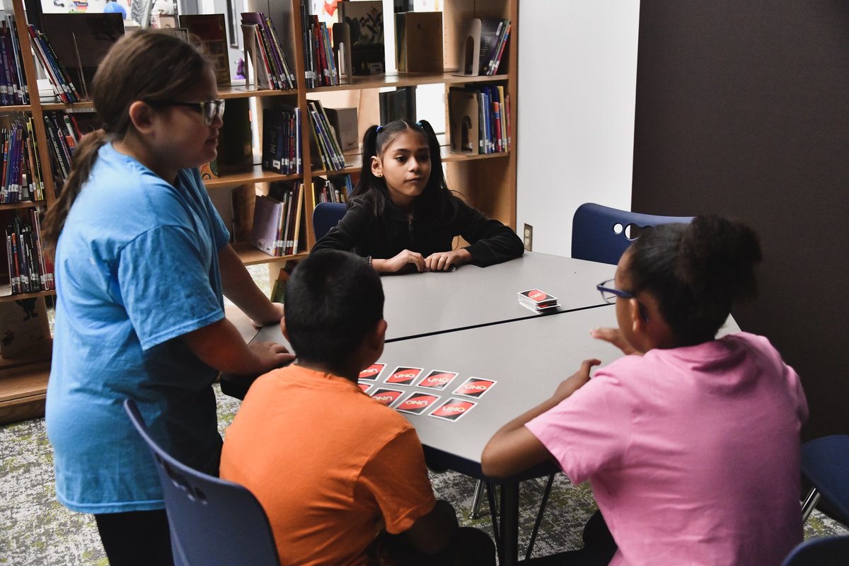LubbockISD's tweet photo. At @AchVaqueros, Mrs. McCormack's Vaquero Game Room is the perfect place for students to start their morning! 🧩☀️📚

#WeAreLubbockISD https://t.co/DaA7JlIKpH