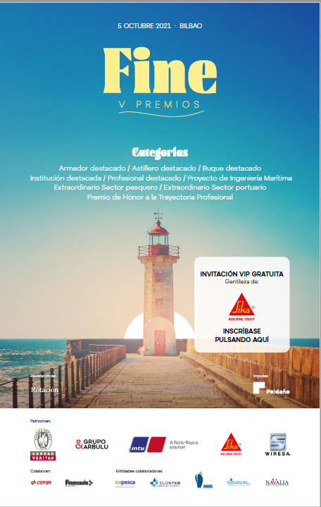 SikaSpain's tweet photo. Un años más, y coincidiendo con la #WorldMartimeWeek en @BEC_Bilbao , Sika patrocina la entrega de los #PremiosFINE ,un claro compromiso con el fomento del sector marítimo, así como un apoyo a los agentes y valores empresariales que lo componen y caracterizan.
#SikaMarine https://t.co/wyTBTCuGZZ
