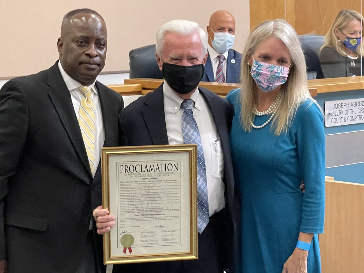 pbcloc's tweet photo. The Palm Beach Co Board of County Commissioners are meeting and Declared October 5, 2021 Lomax Harrelle Appreciation Day in PB Co for his years as Belle Glade City Mgr. and service to all the Glades Community. As a former President of the PBC League we wish him well in retirement https://t.co/kPDIQqudhg