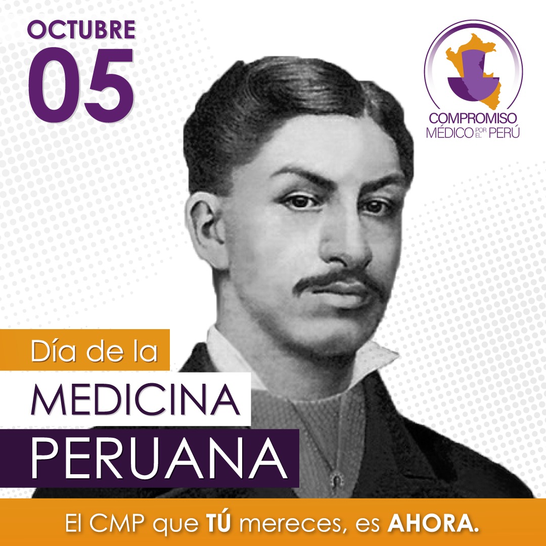 CMporelPeru's tweet photo. #CompromisoMédicoPorElPerú Hoy Martes 05 de Octubre, Día de la Medicina Peruana, Compromiso Médico por el Perú saluda y reconoce a todos los Médicos del Perú por su admirable y sacrificada labor al servicio de la salud de la población...¡El CMP que TÚ mereces es AHORA! https://t.co/y8X8HDsNJU