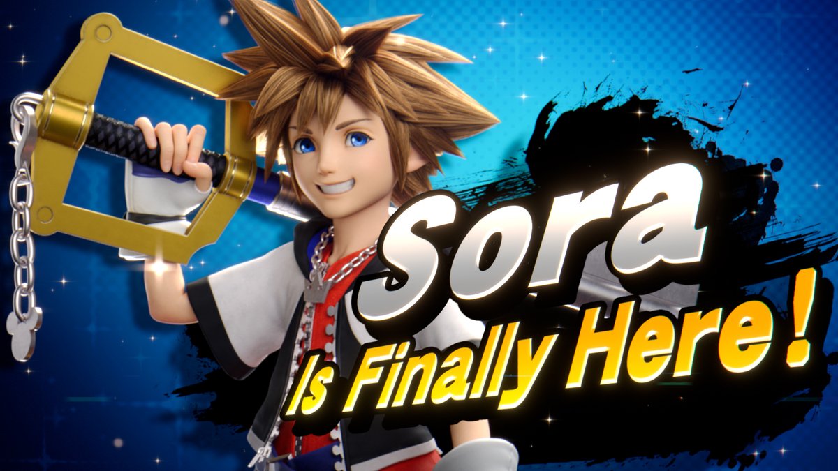 Dreams can come true – Sora from #KingdomHearts joins #SmashBrosUltimate on 19/10!