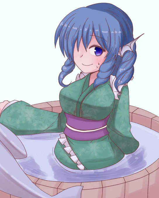 わかさぎ姫の服っていつもべちょべちょやんね? #深夜の真剣お絵描き60分一本勝負 