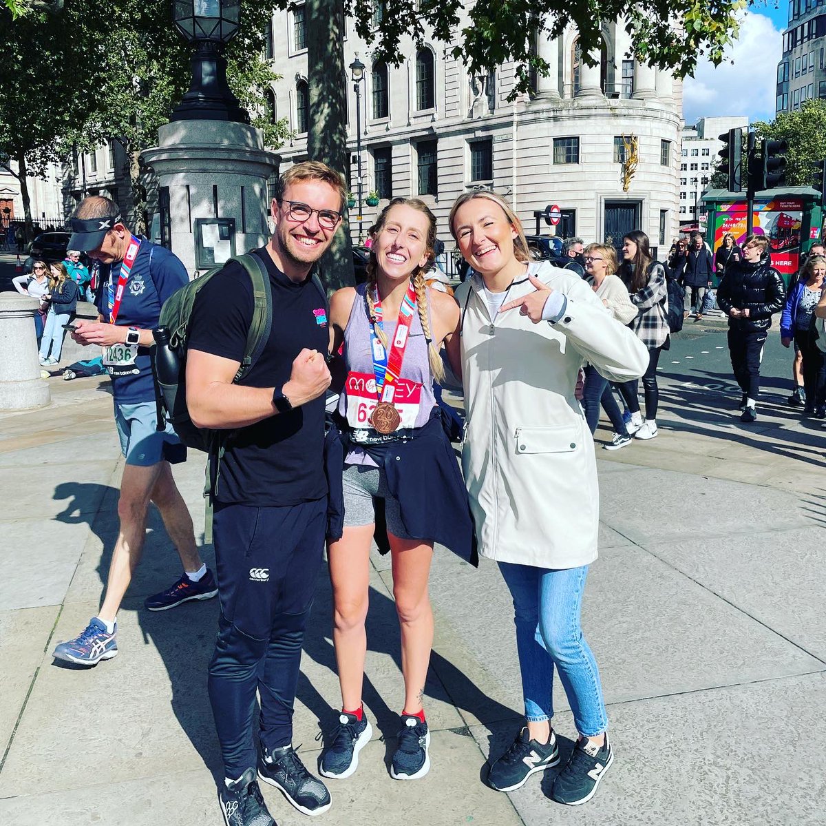 Em__J's tweet photo. #londonmarathon2021

3hours36mins
… best support team ever!!

Thank you for all the incredible support from friends &amp; family along the way… you know who you are!!! 

Still time to sponsor me for @mercyukorg &amp; @ColegElidyr … check the link in my bio! https://t.co/H8mB1qSgnZ