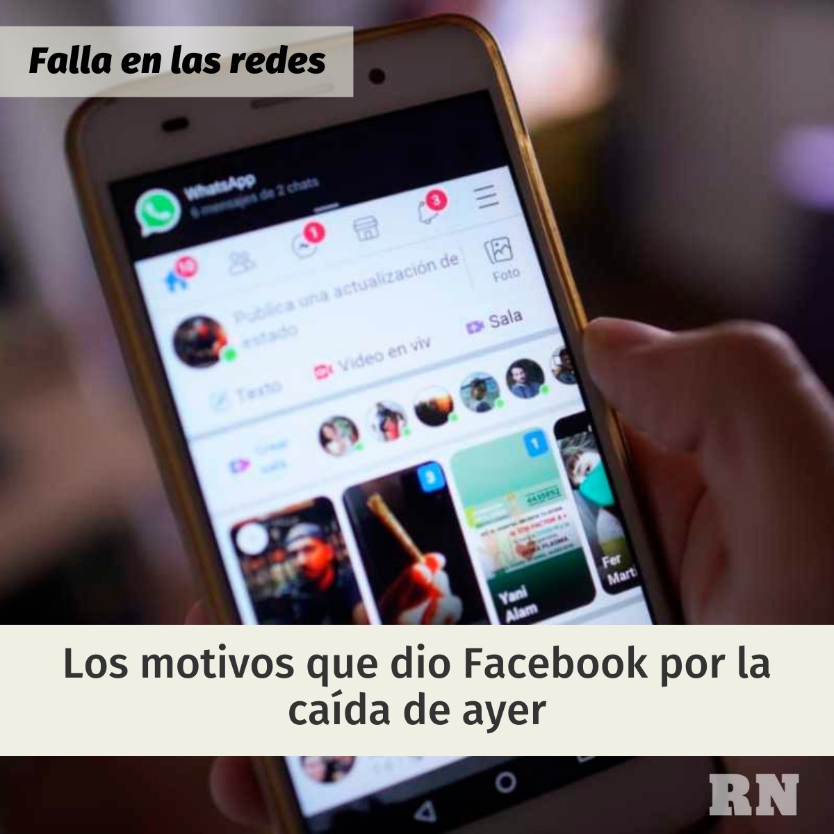 rionegrocomar's tweet photo. 📱 #SinRedes | "No hay pruebas de que los datos de los usuarios se vieran comprometidos", argumentaron desde #Facebook, tras la #falla que puso en vilo a las #comunicaciones de más de 100 países 🚫 ¿Qué inconvenientes te ocasionó? Enterate más, acá 👇 https://t.co/JT2BwW8eUq https://t.co/Qxvehdg7Sk