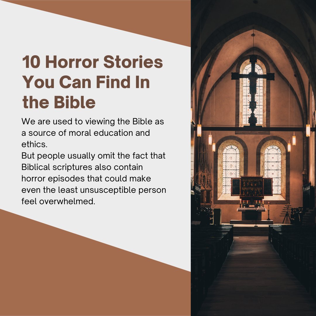 HorrorTree's tweet photo. Need some inspiration? Here are 10 Horror Stories You Can Find In the Bible by @LeonCollier12 
https://t.co/6zmalITHea
#AmWriting #WritersLife #bookworm #IndieWriter #IndieAuthors #WritersOfInstagram #AuthorsOfInstagram #bookstagram https://t.co/2M7yy0Ruvn