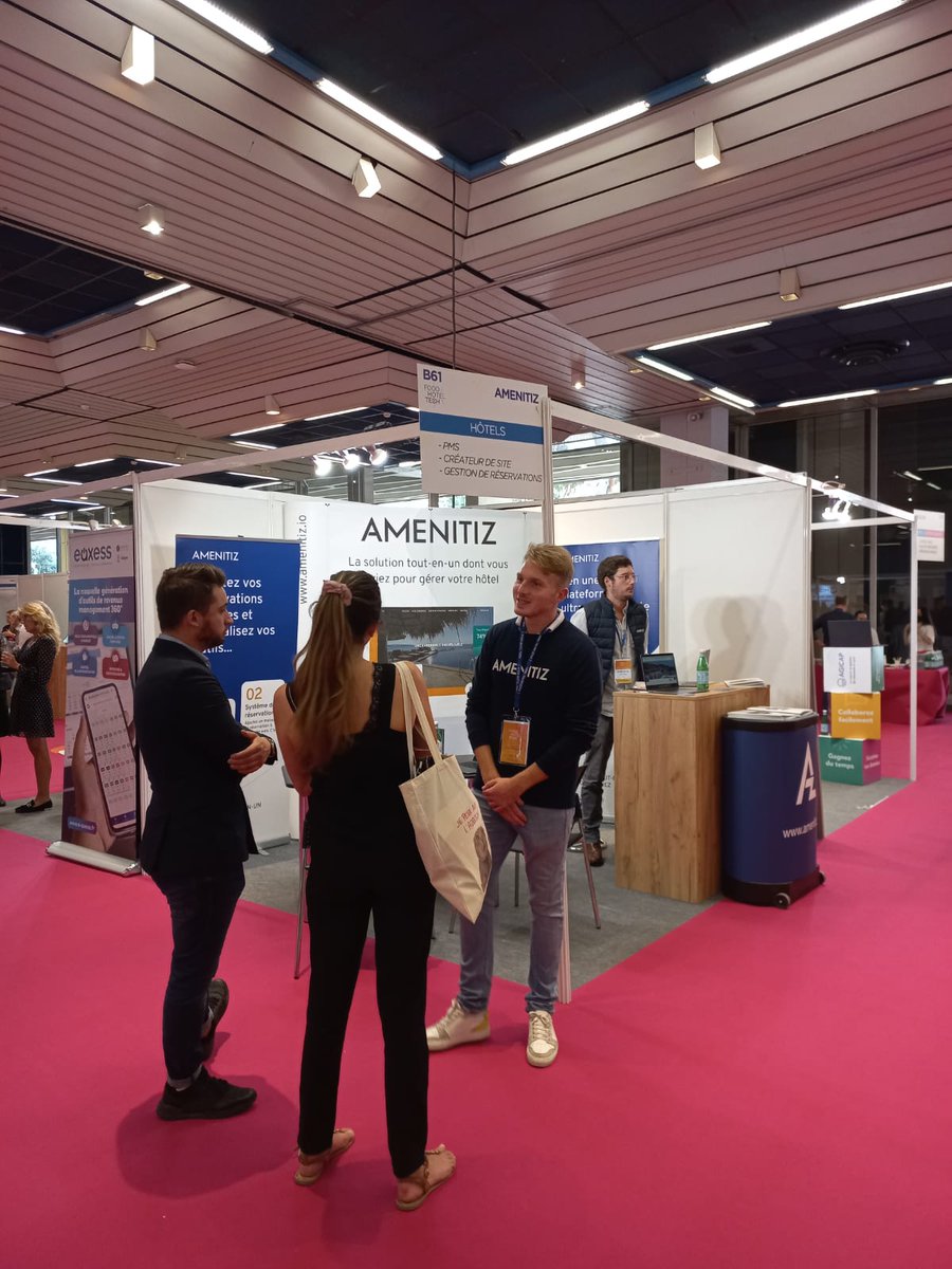 amenitiz's tweet photo. 🌴Nous sommes au salon @foodhoteltech de Nice
🏨Nos experts sont présents au stand B61 pour vous renseigner sur la solution tout-en-un qui facilite la gestion de votre établissement
👩💻Venez nombreux pour échanger avec Clarisse, Alexis ou Théo
#hotel #gite #fhtnice #foodhoteltech https://t.co/woyKL58TbU