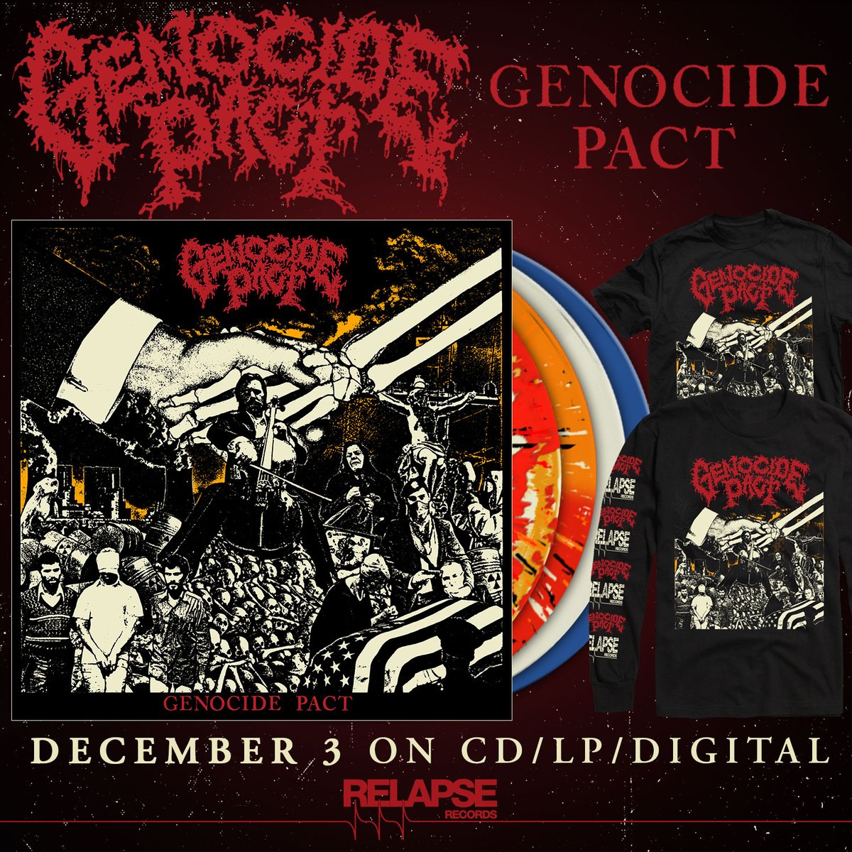 Genocide Pact (@genocidepact) on Twitter photo New Self-Titled full-length is out December 3 on <a href="/RelapseRecords/">Relapse Records</a>!
Pre-Order and watch the "Perverse Dominion" video (directed by Brian Boeckman) at orcd.co/genocidepact New Self-Titled full-length is out December 3 on <a href="/RelapseRecords/">Relapse Records</a>!
Pre-Order and watch the "Perverse Dominion" video (directed by Brian Boeckman) at orcd.co/genocidepact