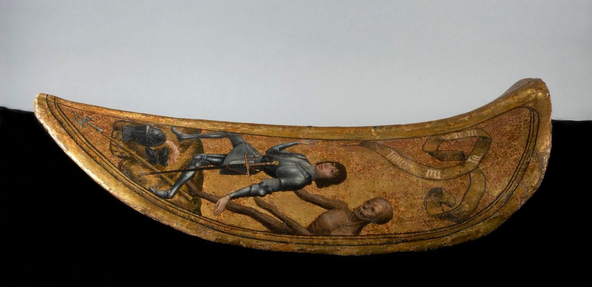 TheArmour's tweet image. A fabulously painted #Pavise,

Height: 32.6 in/82.8 cm
Width: 12 in/30.4 cm

#France or modern #Belgium, late 15th century, housed at the @britishmuseum 

#armor #weapons #shield #medieval #middleages #renaissance #britishmuseum #art #history