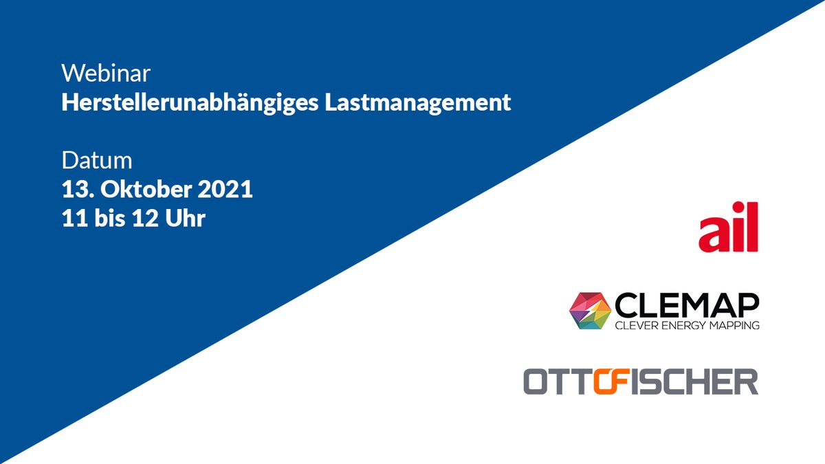 Für alle, die mit Herausforderungen bei der Installation von Ladestationen für E-Autos konfrontiert sind, halten wir mit <a href="/OttoFischerAG/">Otto Fischer</a> und AIL ein Webinar zum Thema "Herstellerunabhängiges Lastmanagement". Zur Anmeldung  ow.ly/ptDH50GlZa2

#lastmanagement #loadmanagement