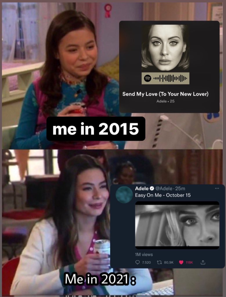 MissingLuci's tweet photo. Adele is BACK. Easy On Me coming to end careers https://t.co/VXskKJ9Dmc
