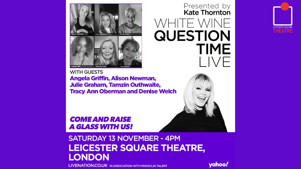 lsqtheatre's tweet photo. On 13 Nov we're joined by the cast of #DunBreedin for @WhiteWineQT LIVE!
@mouthwaite @Angela_Griffin @alisonnewman @TracyAnnO @RealDeniseWelch and @juliegraham talk to @k8_thornton about the lockdown comedy drama which explores a group of menopausal women. https://t.co/n6eNejGMgz https://t.co/SSbR2cvaGK