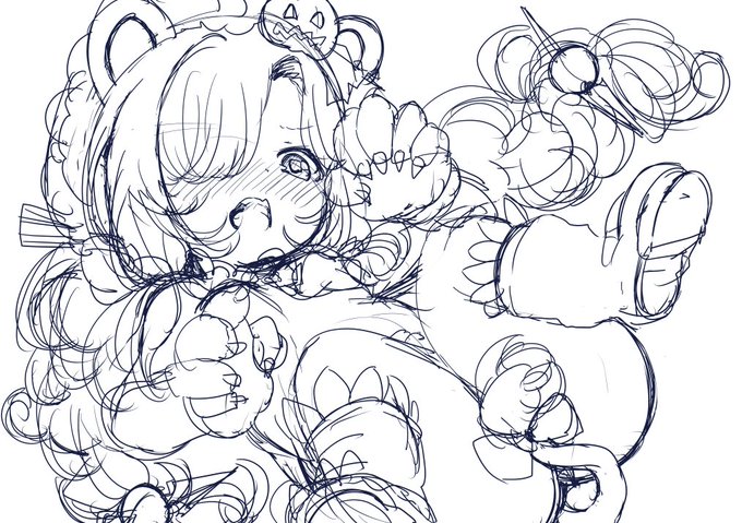 びっくりさせようと襲ったら、逆に襲われるニオたそを描いてる 