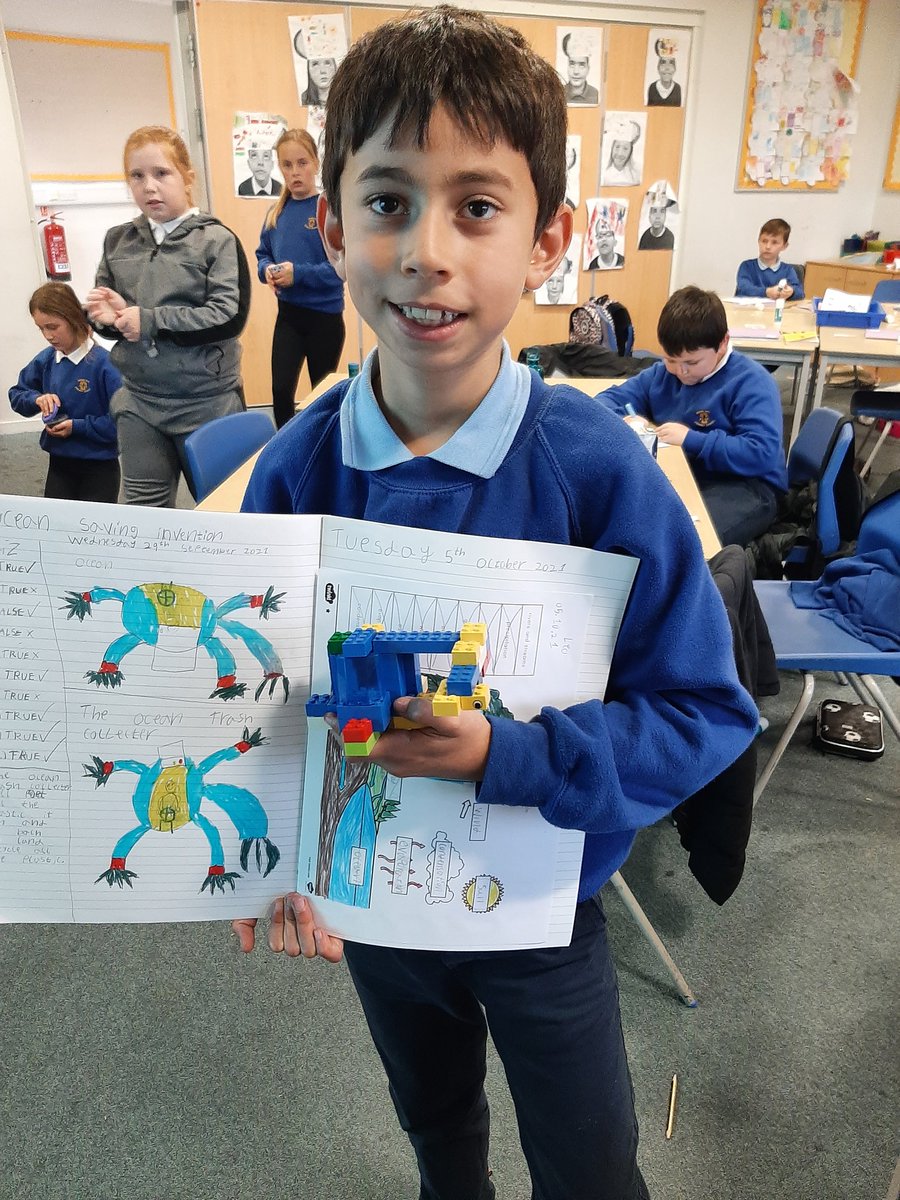 MissJClark's tweet photo. This wee super star decided to spend his soft finish building a logo model of the plastic collecting sea robot he designed in topic.
Well done you!
@NiddrieMillPS https://t.co/VfBko27LBZ