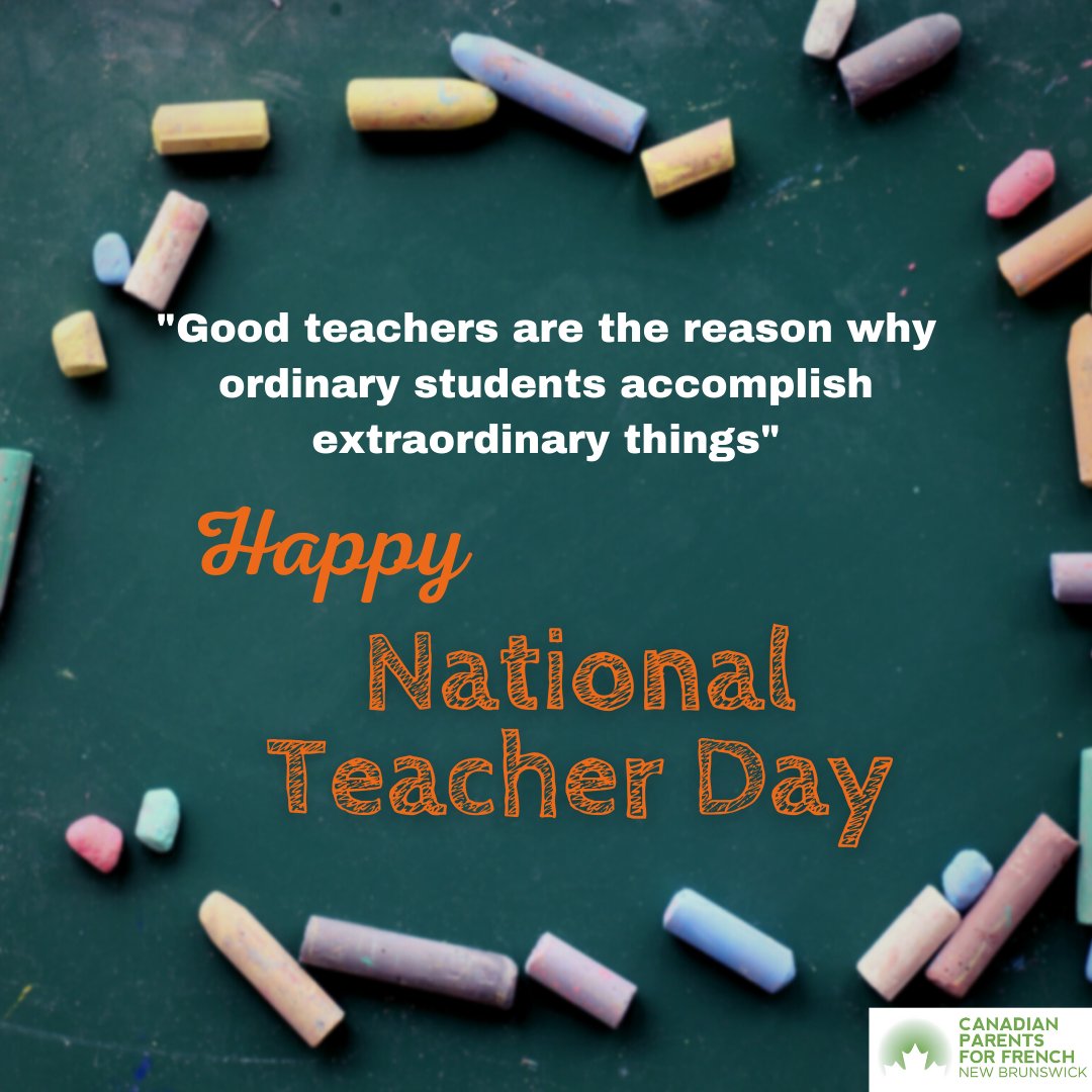 CPF_NB's tweet photo. #NationalTeacherDay

There's nothing anyone can do
To truly show how much we appreciate you.
So for now,
We will just say thank you!
Merci beaucoup! https://t.co/t3JrIUX6tk