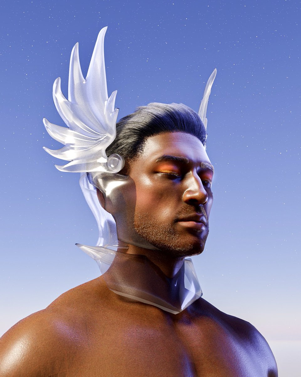space_jain's tweet photo. A MOMENT //🌊

#digitalfashion  #Blender3d #nftcollector #cryptoart #3dwizards #3dart https://t.co/wBspMYutt6