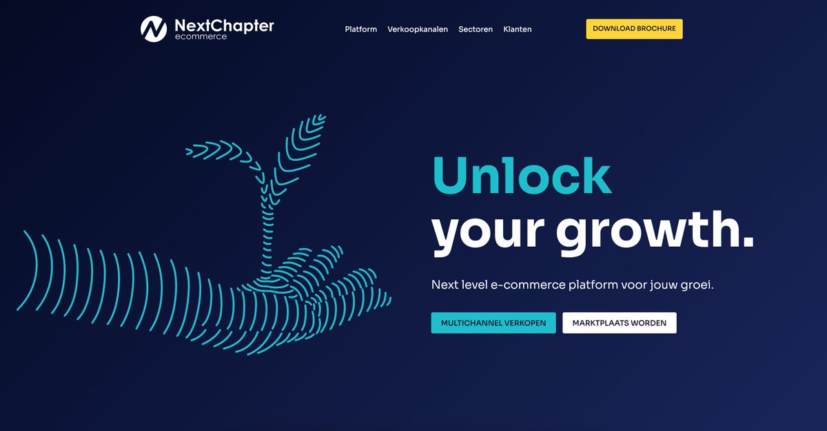 New! Refreshed brand identity for NextChapter, fast growing eCommerce supplier. We created the new pay-off 'Unlock your growth', brand new visual identity and design of the website. Thanks to the team &amp; client! 

bit.ly/3BfE623

#design #brand #ecommerce #growth