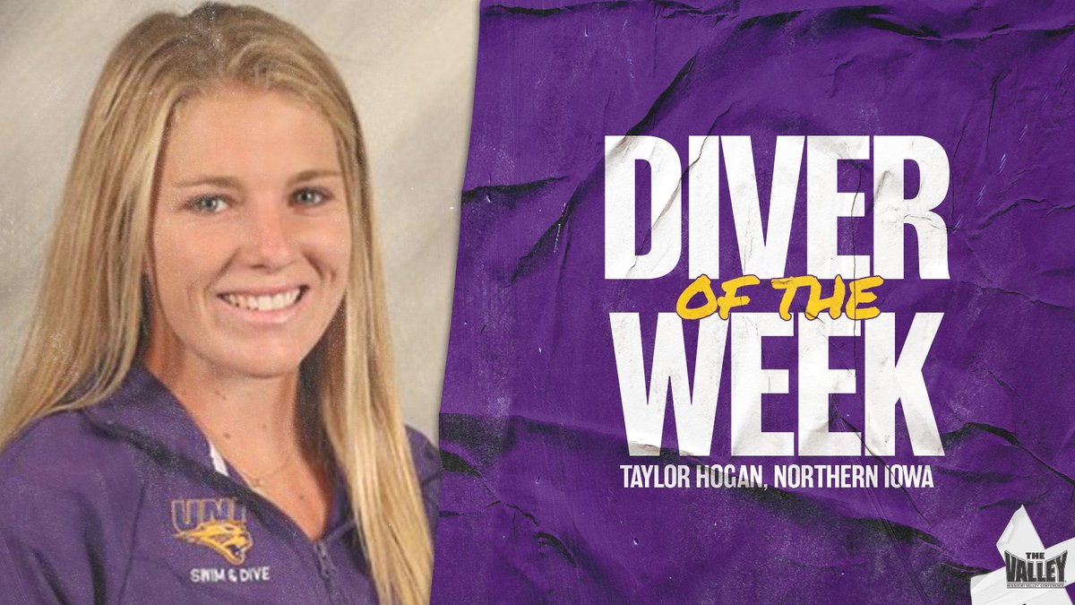 Diver of the Week ⫸ Taylor Hogan, <a href="/uniswimdive/">UNI Swim & Dive</a>
  
▪️ Scored 242.25 on the 1-meter and 245.05 on the 3-meter
▪️ These scores were good for fourth against the Hawkeyes

#TheValleyRunsDeep
