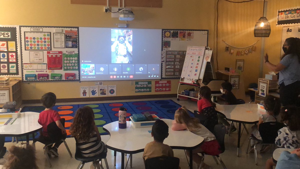 <a href="/ltisdschools/">ltisdschools</a> #PreK Students participating in a virtual field trip with <a href="/LTfirefighters/">Lake Travis FF</a> #SHEtruegrit #LTcelebratecommunity